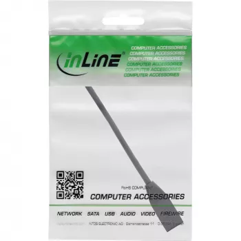 InLine RJ45-liitinsuoja Cat.6A S/FTP, RJ45 M/F, musta, 0,2 m