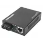 Intellinet Gigabit PoE+ -mediakonvertteri, 1000Base-T RJ45 -portti 1000Base-LX (SC) yksimuotoon, 20 km, PoE+-injektori