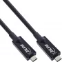 InLine USB 3.2 Gen.2 AOC -kaapeli, USB-C uros/uros, musta, 10 m