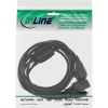 InLine Y-virtakaapeli 1x CEE 7/7 / 3x 3-napainen IEC C13 -pistoke, musta, 3 m