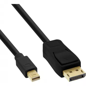 InLine Mini DisplayPort – DisplayPort -kaapeli, musta, 0,5 m