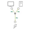 InLine virtakaapeli Y-haara tyyppi F 1x IEC-C14 – 2x IEC-C13 5 m