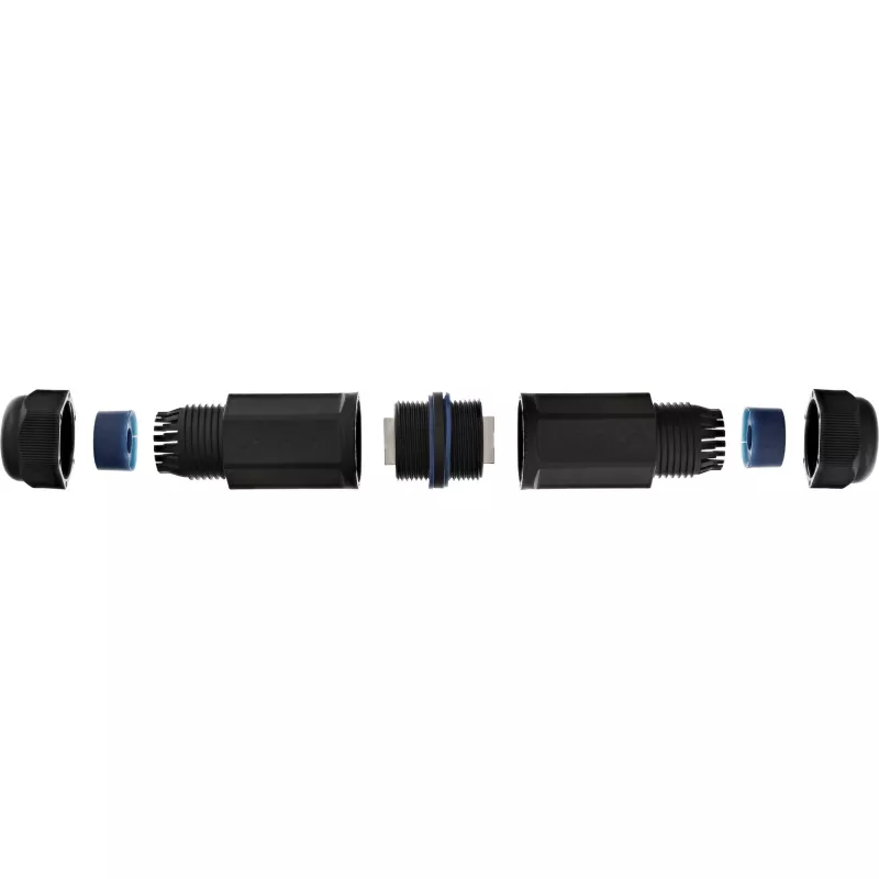 InLine Cat.6 -liitin, vesitiivis IP67, 2x RJ45 F/F, 1:1