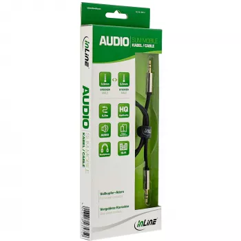 InLine ohut audiokaapeli 3,5 mm uros/uros stereo 0,5 m