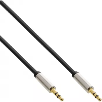 InLine ohut audiokaapeli 3,5 mm uros/uros, stereo, 2 m