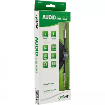 InLine ohut audiokaapeli 3,5 mm uros/uros, stereo, 2 m