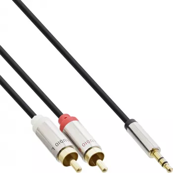 Audiokaapeli 3,5 mm pistoke / 2x RCA-pistoke 5 m InLine 99245