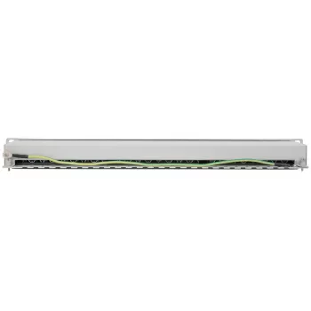 Intellinet patch-paneeli, Cat6a, FTP, 24-portti, 1U, suojattu, 90° Top-Entry LSA-liuskat, harmaa