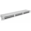 Intellinet patch-paneeli, Cat6a, FTP, 24-portti, 1U, suojattu, 90° Top-Entry LSA-liuskat, harmaa