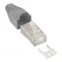 InLine puristuspistoke RJ45 8P8C suojattu pujotusavustimella ja taittosuojalla, harmaa