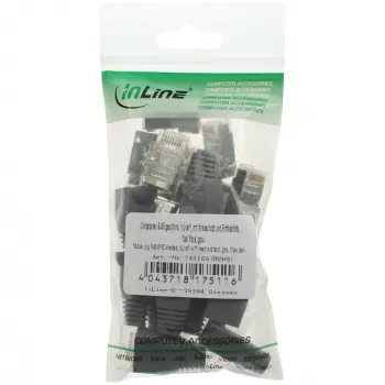 InLine puristuspistoke RJ45 8P8C suojattu pujotusavustimella ja taittosuojalla, harmaa