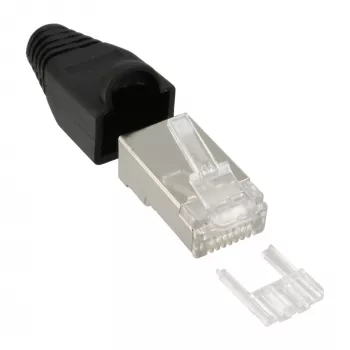 InLine puristuspistoke RJ45 8P8C suojattu pujotusavustimella ja taittosuojalla 100 kpl