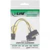 InLine verkkosovitin 2x SATA / 6-pin PCIe-näytönohjaimelle 26628B