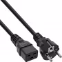 InLine virtajohto 16A CEE 7/7 suora / IEC320/C19 3 m