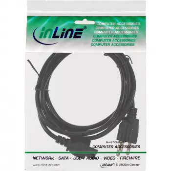 InLine virtajohto USA / Kanada kannettavalle tietokoneelle musta 2 m