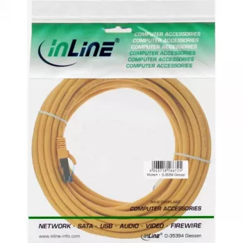 InLine patch-kaapeli S/FTP PiMF Cat.6A halogeeniton 500 MHz keltainen 7,5 m
