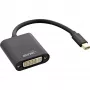 InLine Mini DisplayPort pistoke / DVI-D 24+1 adapteri liitäntä alumiini musta, 0,15 m