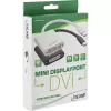 InLine Mini DisplayPort pistoke / DVI-D 24+1 adapteri liitäntä alumiini musta, 0,15 m