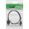 InLine patch-kaapeli ohut, U/FTP, Cat.8.1, TPE halogeeniton, musta 1 m