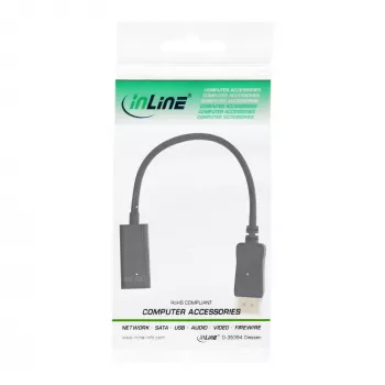InLine DisplayPort–HDMI-sovitin äänellä 17198E