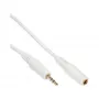 InLine audiokaapeli 3,5 mm plugi/liitin, stereo, valkoinen/kulta 5 m