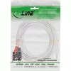 InLine audiokaapeli 2x RCA-plugi / 3,5 mm plugi stereo valkoinen/kulta 5 m