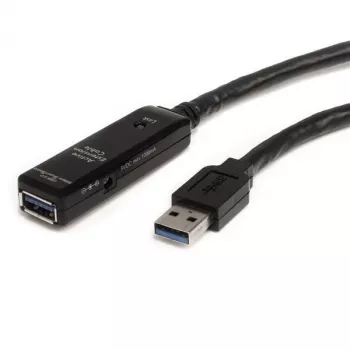 StarTech.com 3 m USB 3.0 aktiivinen jatkokaapeli – M/F, 3 m, USB A, USB A, USB 3.2 Gen 1 (3.1 Gen 1), musta