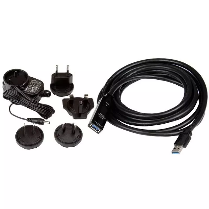 StarTech.com USB3AAEXT3M aktiivinen USB 3.0 -jatkokaapeli, USB-A-uros – USB-A-naaras, 3 m, musta