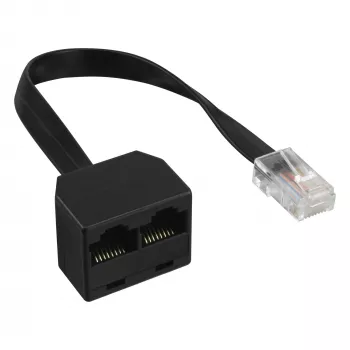 InLine ISDN-haaroitin 1 -> 2, 1x RJ45 M / 2x RJ45 F, (8P8C), ilman vastuksia