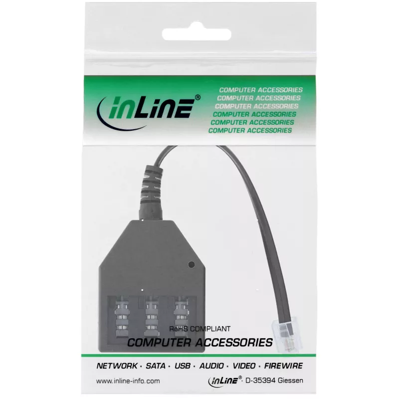 InLine TAE German adapterikaapeli RJ11 6P4C plugi – TAE NFN liitin 69942A