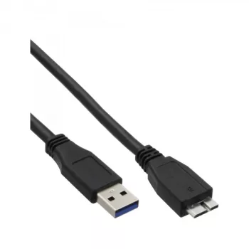 InLine USB 3.2 Gen.1 -kaapeli Type-A-plugi / Micro-B-plugi, musta, 2 m