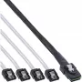 InLine SAS-kaapeli Mini SAS SFF8087 – 4x SATA suora OCR 0,75 m
