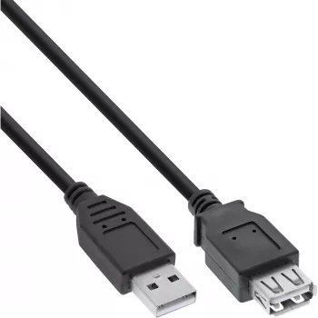 USB 2.0 jatkokaapeli Type-A-plugi/liitin InLine 34610B musta 1 m