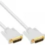 InLine DVI-D-kaapeli 24+1 uros/uros DVI Dual Link valkoinen/kulta 3 m