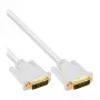 InLine DVI-D-kaapeli 24+1 uros/uros DVI Dual Link valkoinen/kulta 2 m