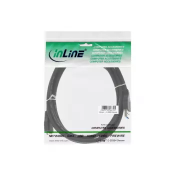 InLine USB 3.2 Gen.1 Kaapeli, USB-A - Micro-USB B, 5 m, musta (35450)