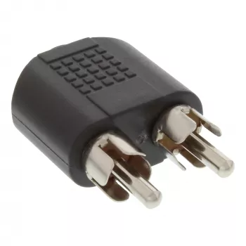 Audiosovitin 3,5 mm plugiliitäntä stereo / 2x RCA-uros InLine 99343
