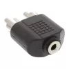 Audiosovitin 3,5 mm plugiliitäntä stereo / 2x RCA-uros InLine 99343