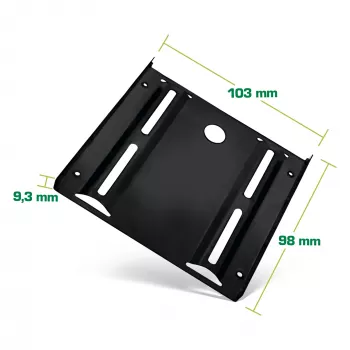 InLine HDD/SSD-asennuskehys, 2,5 tuumaa - 3,5 tuumaa, ruuveilla, musta