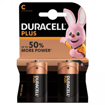 Duracell Plus kertakäyttöinen paristo C alkaline