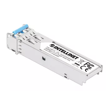 Intellinet Gigabit Fiber SFP optinen lähetin-vastaanotinmoduuli 1000Base-LX (LC) yksimuotoportti, 10 km, HPE-yhteensopiva, hopea