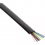 InLine modulaarikaapeli 68818 8-johdin lattakaapeli 100 m rulla musta