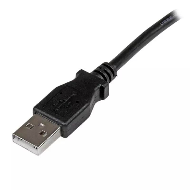 StarTech.com USBAB3ML USB 2.0 A–B-kaapeli vasemmalle kulmikas, uros/uros, 3 m, musta