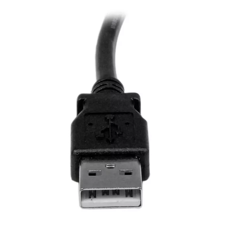 StarTech.com USBAB3ML USB 2.0 A–B-kaapeli vasemmalle kulmikas, uros/uros, 3 m, musta
