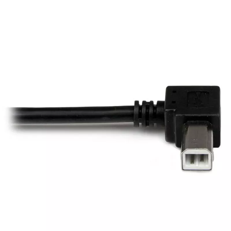 StarTech.com USBAB3ML USB 2.0 A–B-kaapeli vasemmalle kulmikas, uros/uros, 3 m, musta