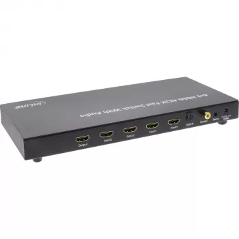 InLine 4×1 HDMI 4K -kytkin äänellä