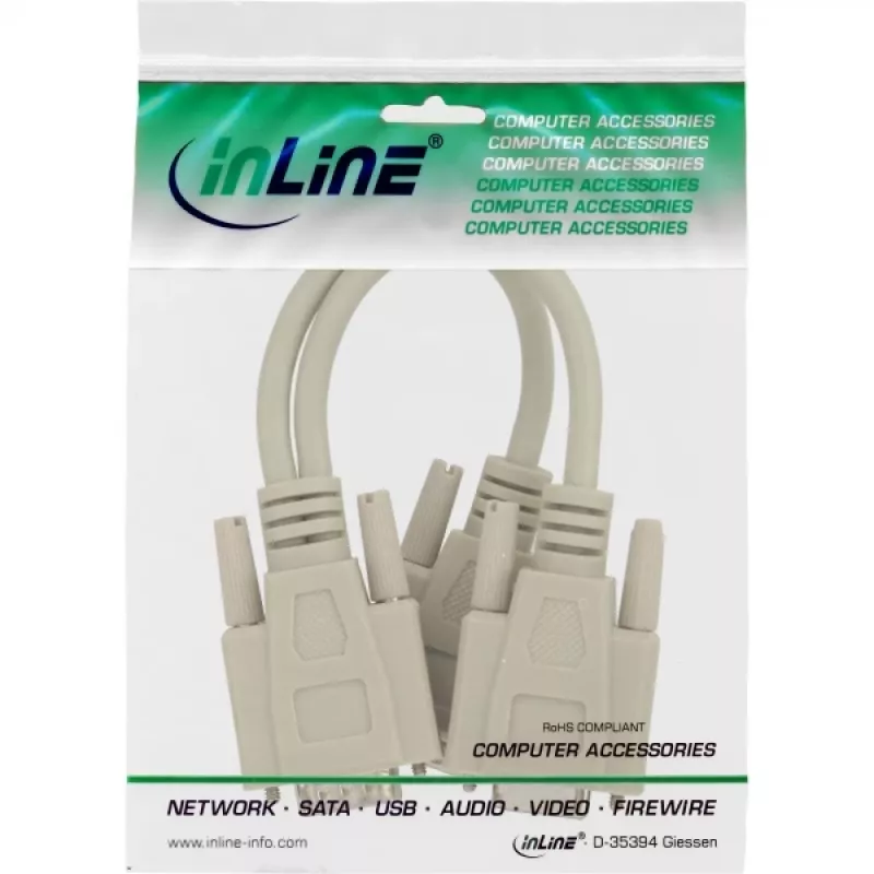 InLine VGA Y-kaapeli HD15 uros / 2x HD15 naaras 0,2 m
