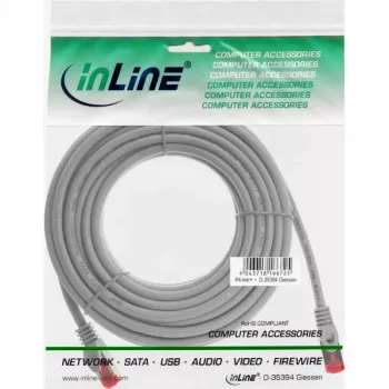 InLine patch-kaapeli S/FTP PiMF Cat.6 250MHz kupari halogeeniton harmaa 15 m