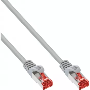 InLine verkkokaapeli S/FTP PiMF Cat.6 250MHz kupari halogeeniton harmaa 10m