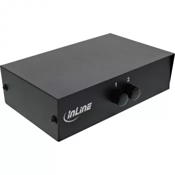 InLine AV-kytkin manuaalinen 2-porttinen 3x RCA IN/OUT Composite musta